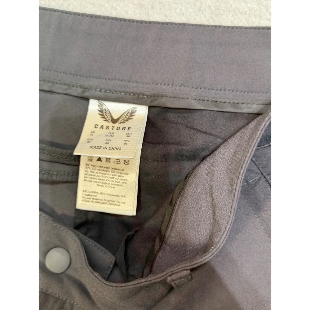 Castore Mens Charcoal Gray Stretch Performance Cargo Shorts Size 36 F1 Indy Golf